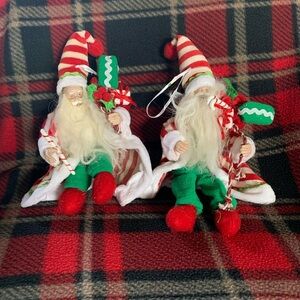 Santa Claus Christmas Hanging Ornaments‎ Bundle of 2